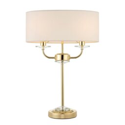 Nixon 2 Light Table Lamp - Brass