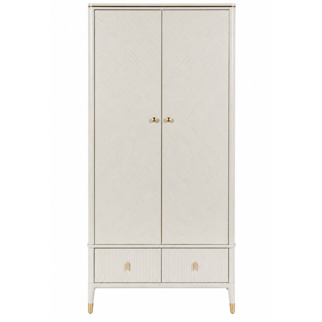 Diana 2 Door Wardrobe - Stone - image 1