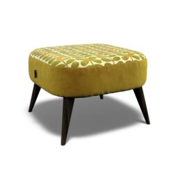 Orla Kiely Leap Footstool House Plain and Pattern Fabric - thumbnail 3