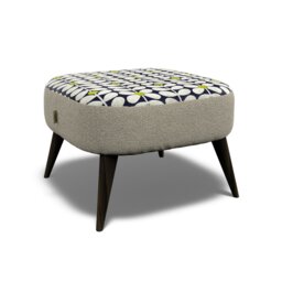 Orla Kiely Leap Footstool House Plain and Pattern Fabric - thumbnail 2