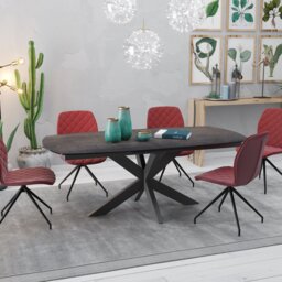 Phoenix Dining Table - Dark Steel - thumbnail 2