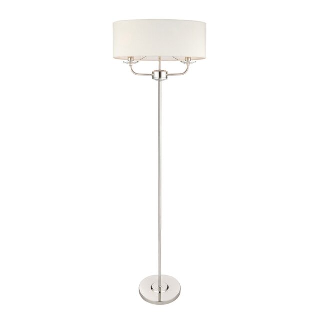 Nixon 2 Light Floor Lamp - Chrome