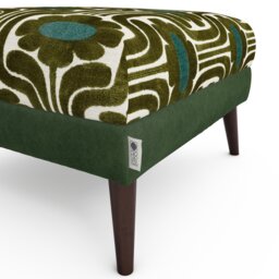 Orla Kiely Flynn Footstool House Plain and Pattern Fabric - thumbnail 4