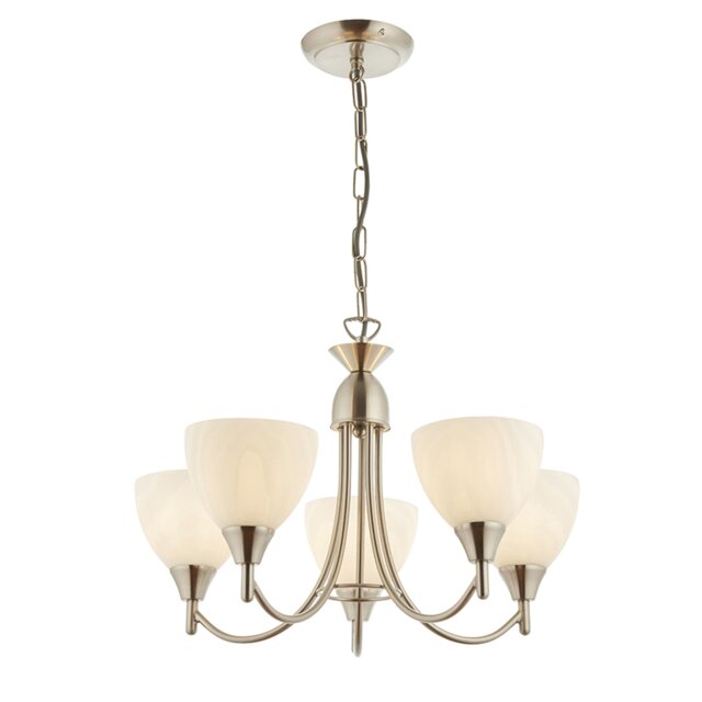Satin Chrome 5 Light Fitting - image 1