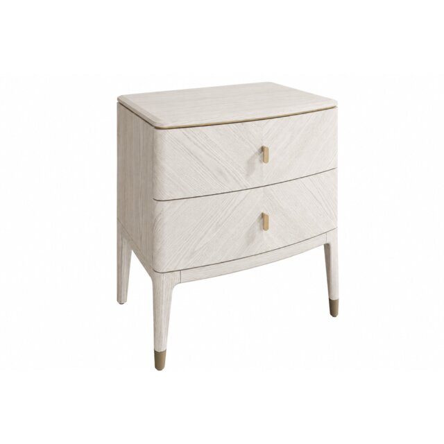 Diana 2 Drawer Bedside Table - Stone - image 1