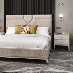Diana 2 Drawer Bedside Table - Stone - thumbnail 2