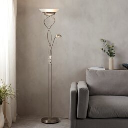 Monaco Floor Lamp - Satin Chrome - thumbnail 2