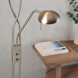 Monaco Floor Lamp - Satin Chrome - thumbnail 4