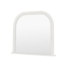 Shoreline Over Mantle Mirror - White - thumbnail 2