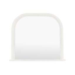 Shoreline Over Mantle Mirror - White - thumbnail 1