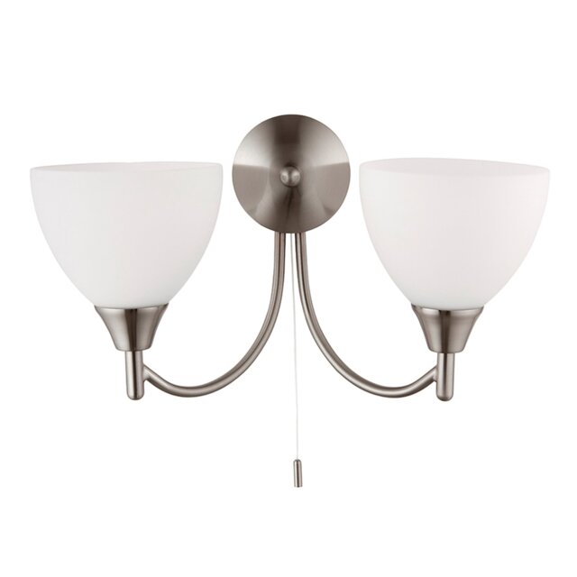 Satin Chrome Double Wall Bracket - image 1