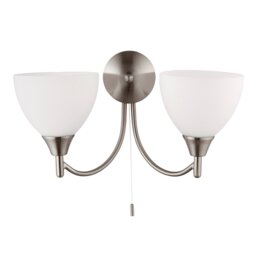 Satin Chrome Double Wall Bracket - thumbnail 1