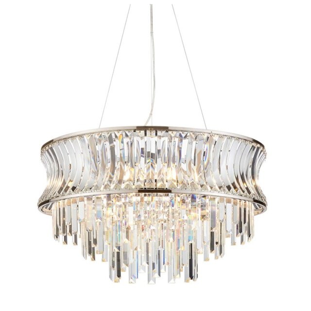 Bright Nickel 9 Light Pendant - image 1