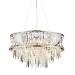 Bright Nickel 9 Light Pendant