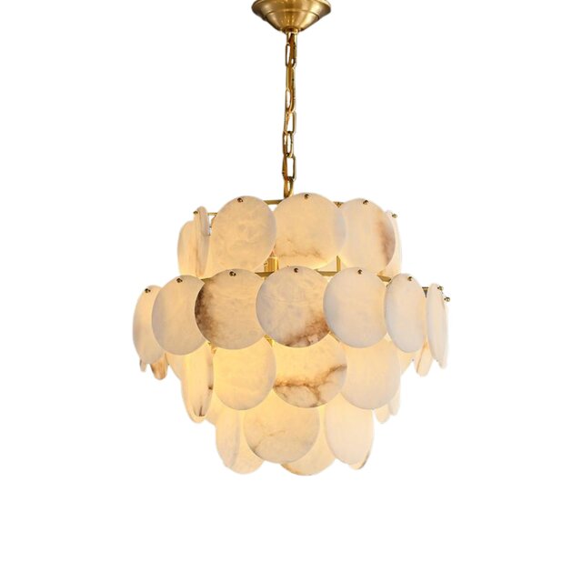 Caroline Small Alabaster Chandelier - image 1