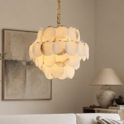Caroline Small Alabaster Chandelier - thumbnail 3