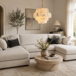 Caroline Small Alabaster Chandelier - thumbnail 2