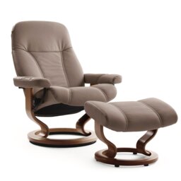 Stressless Consul Large Chair & Stool Classic Base Batick Leather - thumbnail 2