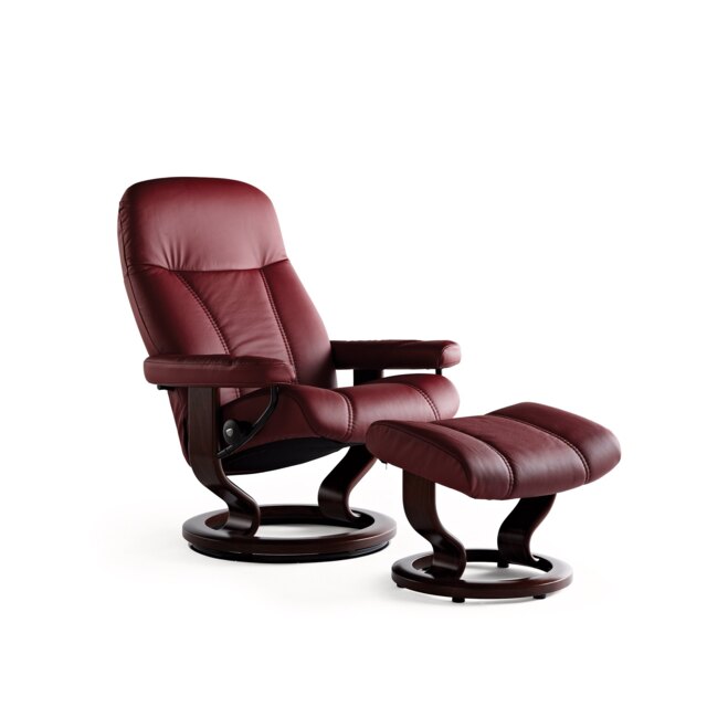 Stressless Consul Small Chair And Stool Batick Leather - image 1