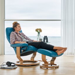 Stressless Consul Small Chair And Stool Batick Leather - thumbnail 6