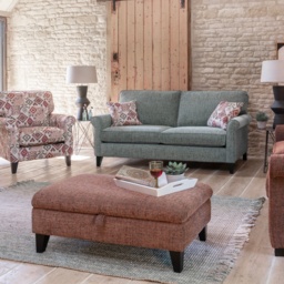 Penny Legged Ottoman Footstool - thumbnail 5