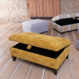 Penny Legged Ottoman Footstool - thumbnail 3