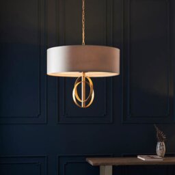 Double Hoop Gold Leaf Pendant - thumbnail 3