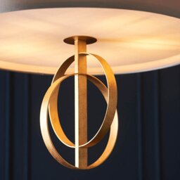 Double Hoop Gold Leaf Pendant - thumbnail 5