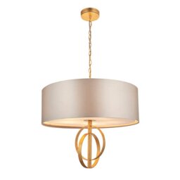 Double Hoop Gold Leaf Pendant - thumbnail 2