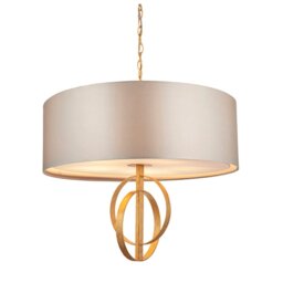 Double Hoop Gold Leaf Pendant