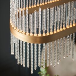 Glass Rod Gold Linear Pendant - thumbnail 4
