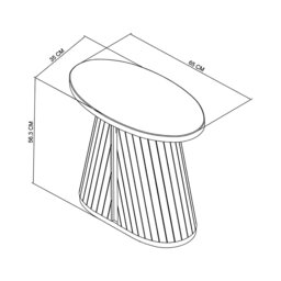 Valletta Oval Lamp Table - thumbnail 5