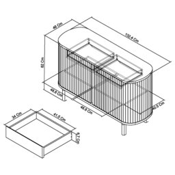 Valletta Narrow Sideboard - thumbnail 6