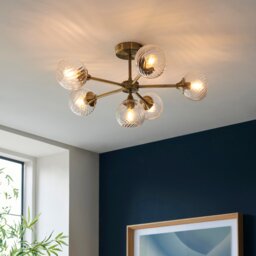 Allegra 6 Light Semi Flush - Antique Brass - thumbnail 2
