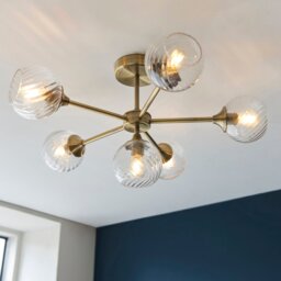 Allegra 6 Light Semi Flush - Antique Brass - thumbnail 3