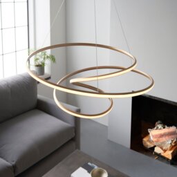 Large Satin Gold Spiral Pendant - thumbnail 3