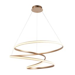 Large Satin Gold Spiral Pendant - thumbnail 1