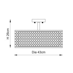 Cordero Ceiling Light - Nickel - thumbnail 6
