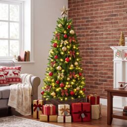 Artificial Pencil Christmas Tree with 250 Warm White UL-listed Lights-5FT - thumbnail 3