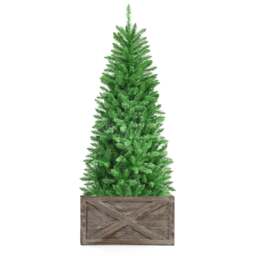 Artificial Pencil Christmas Tree with 250 Warm White UL-listed Lights-5FT - thumbnail 1