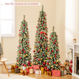 4/5/6FT Artificial Christmas Tree Set of 3 with Realistic Accumulated Snow - thumbnail 3
