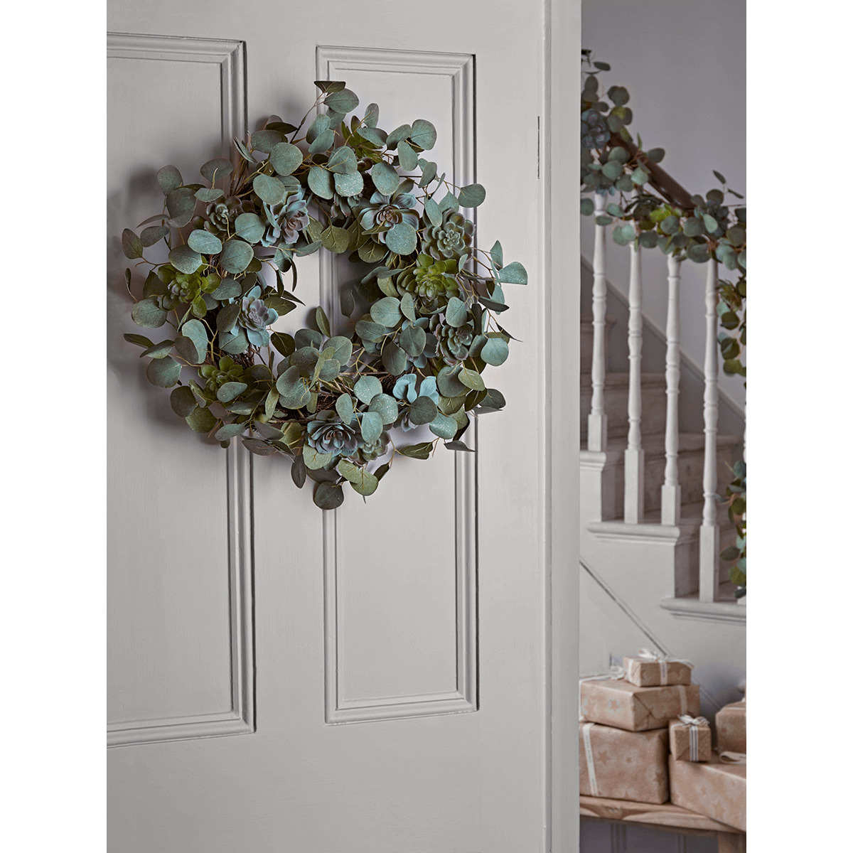Succulent & Eucalyptus Wreath