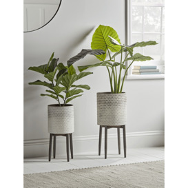 Ombre Whitewashed Standing Planter - Large - thumbnail 1