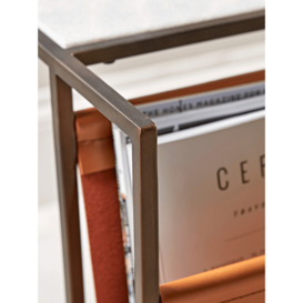 Marble Side Table with Magazine Rack - Slim - thumbnail 2