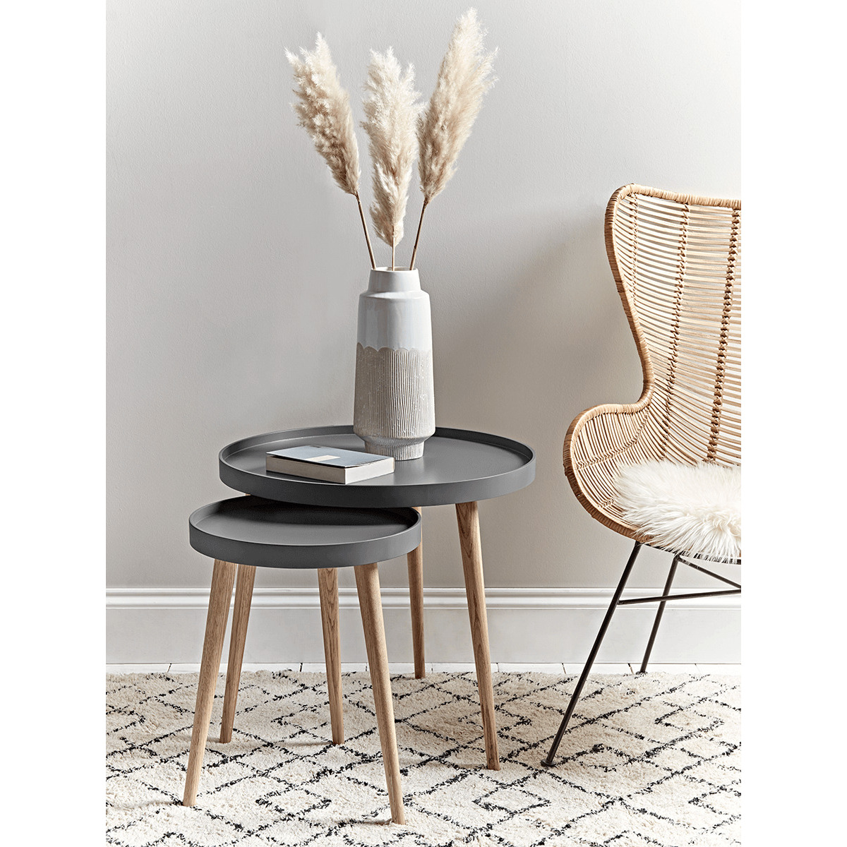Large Mila Side Table - Charcoal - image 1