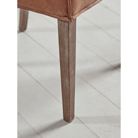 Two Leather & Wood Dining Chairs - thumbnail 2