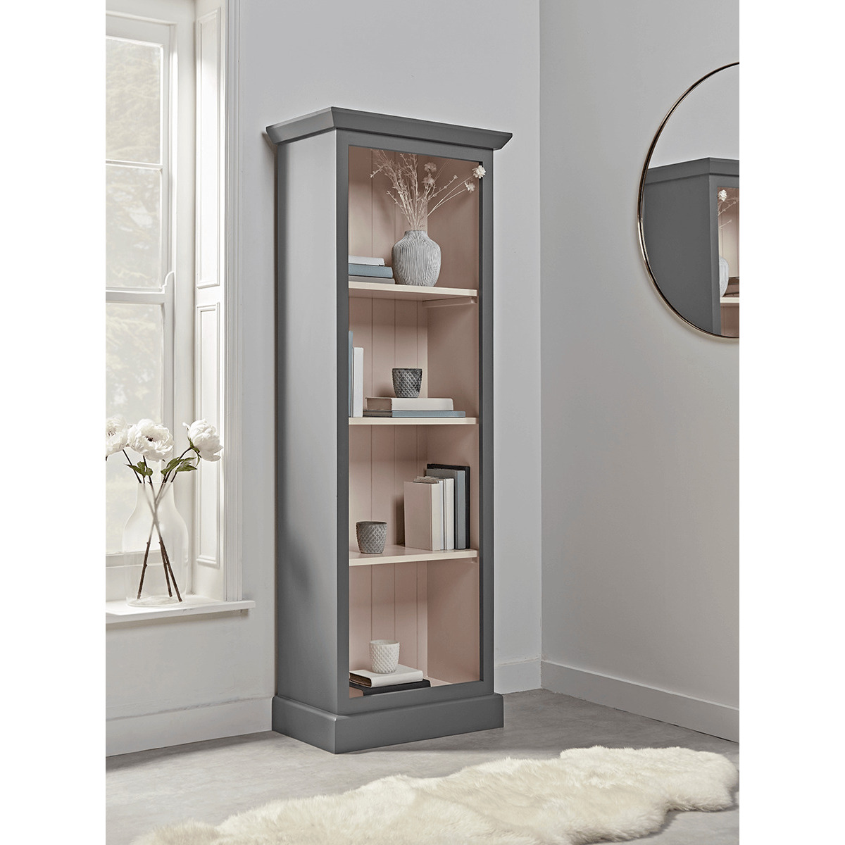 Petite Bookcase - Grey & Blush - image 1