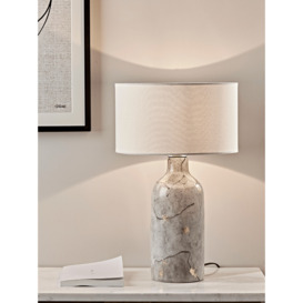 Painted Marble & Gold Table Lamp - thumbnail 2