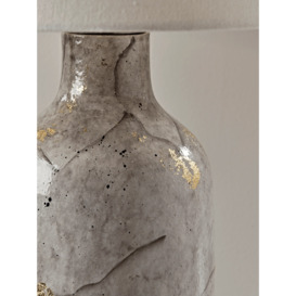 Painted Marble & Gold Table Lamp - thumbnail 3
