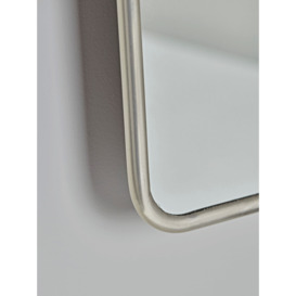 French Rectangle Wall Mirror - Antique Silver - thumbnail 2